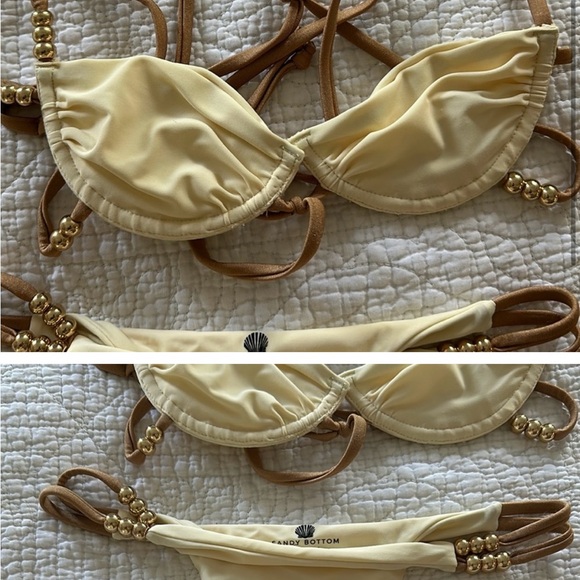 Bikini neutral 2 piece sandy bottom swimwear . Like new only tried on. - Picture 2 of 4